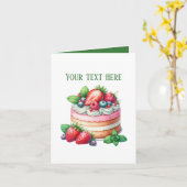 Cute Bakery cake lovers customizable カード (黄色い花)
