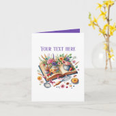 Cute Bakery cookbook customizable カード (黄色い花)
