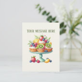 Cute bakery cupcakes add message business name ポストカード (スタンド正面)