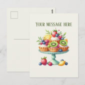 Cute bakery cupcakes add message business name ポストカード (正面/裏面)