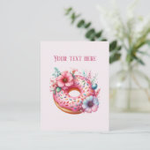 Cute Bakery doughnut add message or business name ポストカード (スタンド正面)