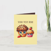 Cute bakery muffins customizable カード (正面)