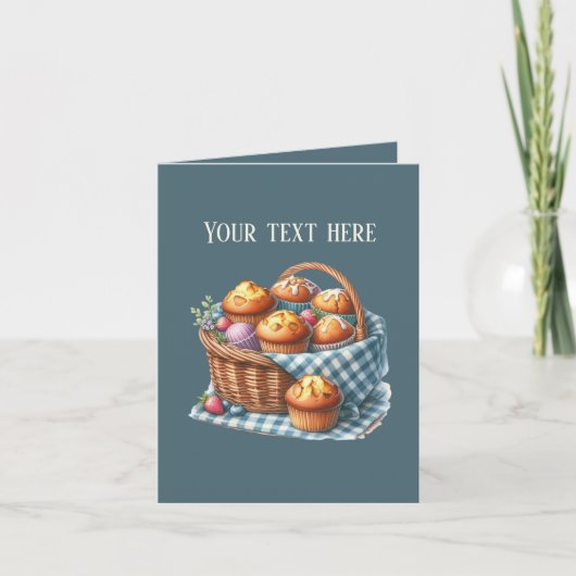 Cute Bakery muffins customizable カード (正面)