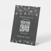 Cute Bakery Pastry Leave A Review QR Code 台座サイン (正面)