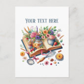 Cute bakery recipe book add message business name ポストカード (正面)