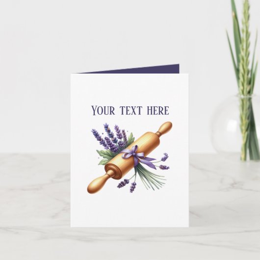 Cute bakery rolling pin customizable カード (正面)