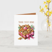 Cute Bakery sweet box customizable カード (黄色い花)