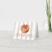 Cute Bakery Themed Cinnamon Roll サンキューカード (正面)