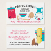 Cute baking butter sugar eggs bakery business card (正面&裏面)
