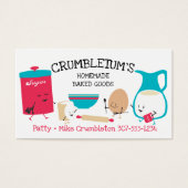 Cute baking butter sugar eggs bakery business card (正面)