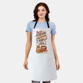 Cute Baking Graphic Apron for Home Cooks & Bakers エプロン (着用した状態)