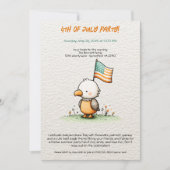 Cute Bald Eagle 4th of July Party Invitation  招待状 (正面)