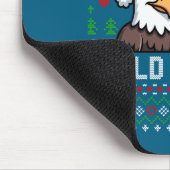 Cute Bald Eagles Christmas Ugly Xmas Sweater Patri マウスパッド (コーナー)