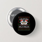 Cute Bald Eagles Christmas Ugly Xmas Sweater Patri 缶バッジ (正面&裏面)