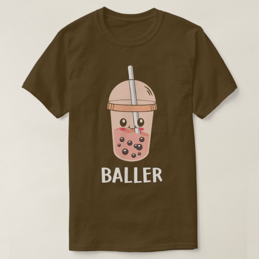 Cute Baller Boba Tea Bubble Tea Anime Kawaii Neko  Tシャツ (デザイン正面)