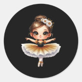 Cute Ballerina ラウンドシール (正面)