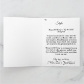 Cute Ballerina & Cat Night Sky Greetings Card カード (内部)