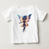 Cute Ballerina Dancing Robot Pixie ベビーTシャツ (正面)
