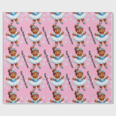 cute ballerina gingerbread girl  ラッピングペーパー (フラット)