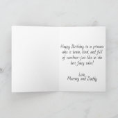 cute ballerina gingerbread girl birthday Card シーズンカード (内部)