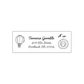 Cute Balloon Return Address for Kids セルフインキングスタンプ (デザイン)