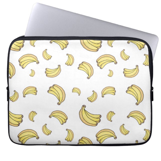 Cute Banana Pattern | Hand Drawn Banana Aesthetic  ラップトップスリーブ (正面)