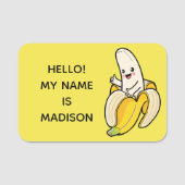 Cute Bananasカスタム文字名タグ 名札 (正面)
