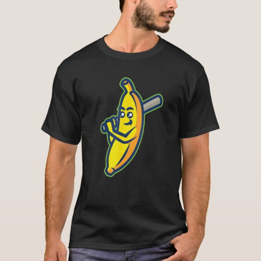 Cute Bananas Holding Baseball Bat For Baseball Tシャツ (正面)