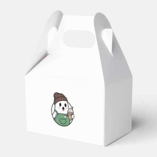 Cute Barista Character Coffee Lover Party Favor Bo フェイバーボックス (正面サイド)