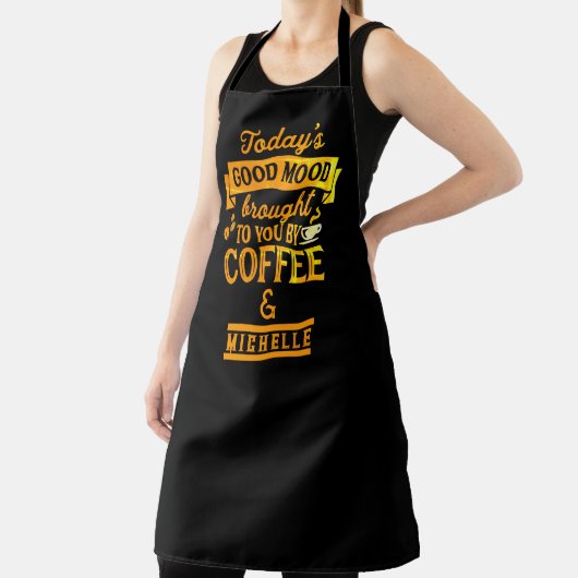 Cute Barista Coffee Apron - Personalized Cafe エプロン (インサイチュ)