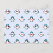 Cute Baseball Classroom Valentine Card シーズンポストカード (裏面)