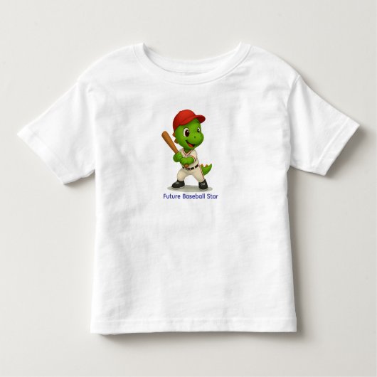 Cute Baseball Dino Shirt  トドラーTシャツ (正面)