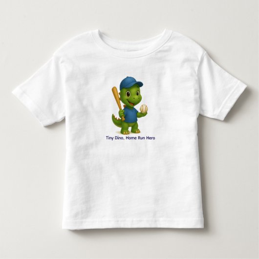 Cute Baseball Dino Shirt for Kids トドラーTシャツ (正面)