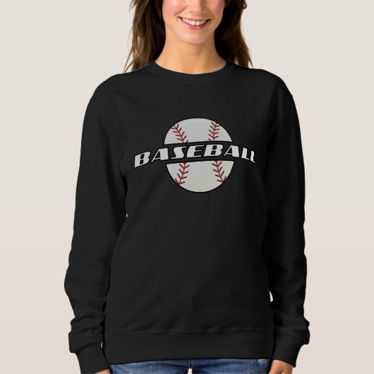 Cute Baseball Sporty Baseball Player Coach Fan Ath スウェットシャツ (正面)