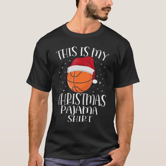 Cute Basketball Christmas This is my Christmas Pa Tシャツ (正面)