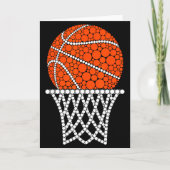 Cute Basketball Polka Dot Art Student Happy Dot Da カード (正面)
