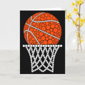 Cute Basketball Polka Dot Art Student Happy Dot Da カード (黄色い花)