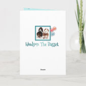 Cute & Bassetオンおもしろい誕生日カード（ケーキ付き） カード (裏面)