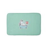 Cute Bathtub Sticker with Bubbles and Towel  バスマット (正面)