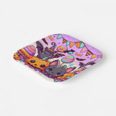 Cute bats halloween party ペーパープレート (傾斜あり)