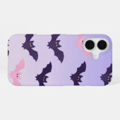 Cute Bats Pastel Halloween Phone Case iPhone 16ケース (裏面横)