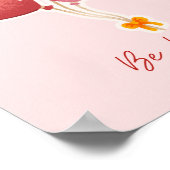 Cute Be Mine Heart Balloons Valentine's Day Canvas ポスター (角)