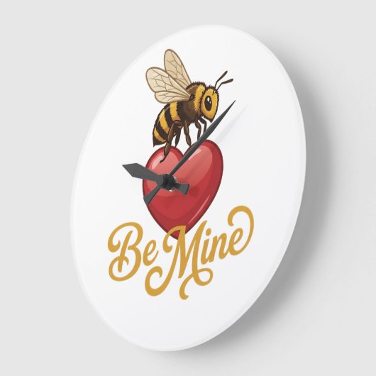 Cute Be Mine Honeycomb ラージ壁時計 (傾斜)