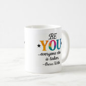 Cute BE YOU! Inspirational quote コーヒーマグカップ (正面右)