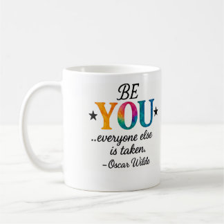Cute BE YOU! Inspirational quote コーヒーマグカップ
