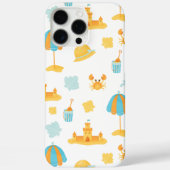 Cute Beach Umbrella & Sandcastle  Case-Mate iPhoneケース (裏面)