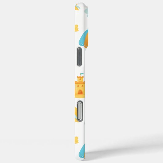 Cute Beach Umbrella & Sandcastle  Case-Mate iPhoneケース (裏面 / 右)