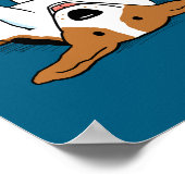 Cute Beagle Cartoon Dog ポスター (角)