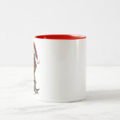 Cute Beagle Christmas Santa Pet Dog Lover  ツートーンマグカップ (中央)