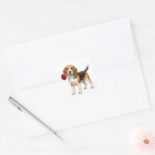 ‏Cute Beagle Dog スクエアシール (封筒)